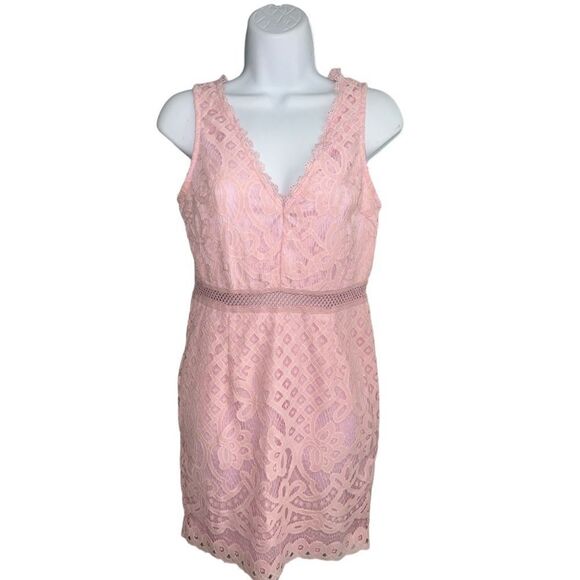 INVOGUE Paris Women's Elegant Floral Lace Sleeveless Short Cocktail Party Size M - Picture 1 of 6